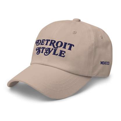 'Detroit Style' Dad Hat (w 'MDCCI' Side Design)