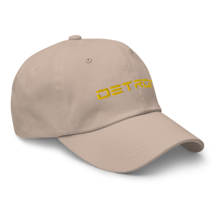 'Detroit' Dad Hat (Electric Font) | Gold Embroidery