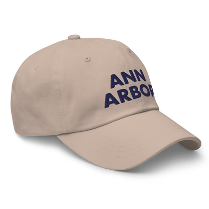 'Ann Arbor' Dad Hat | Gold/Navy Embroidery