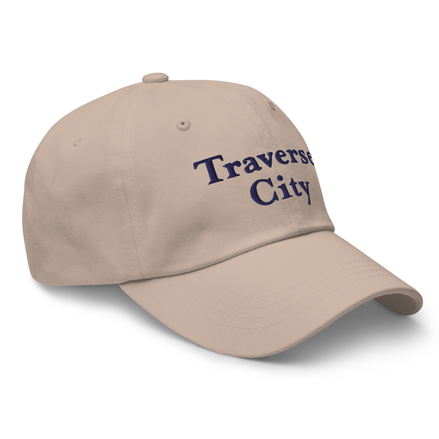 'Traverse City' Dad Hat | White/Black Embroidery