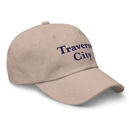 'Traverse City' Dad Hat | White/Black Embroidery