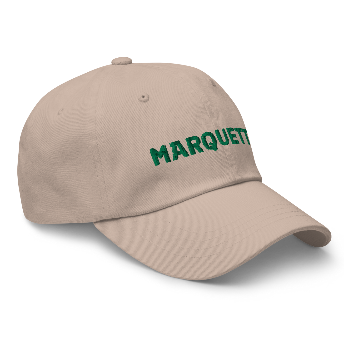 'Marquette' Dad Hat | Gold/Green Embroidery