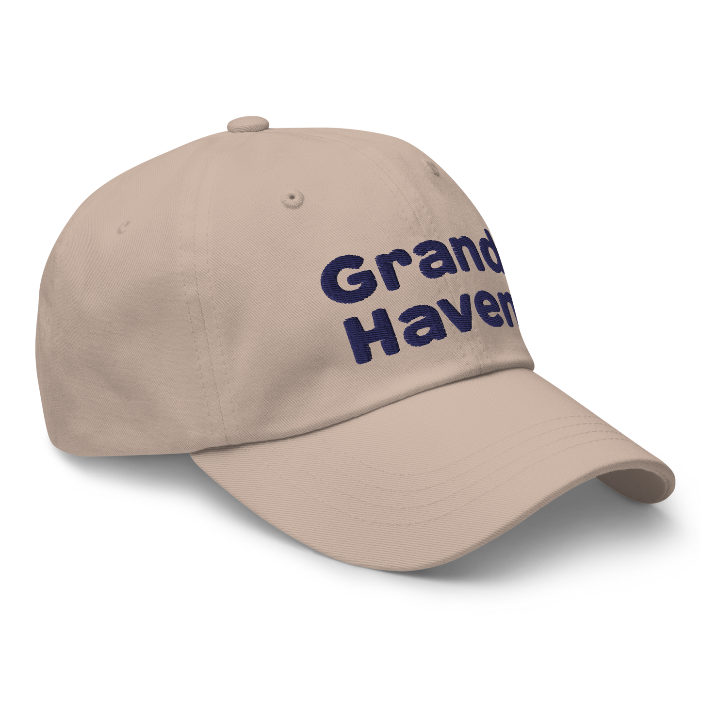 'Grand Haven' Dad Hat | White/Navy Embroidery