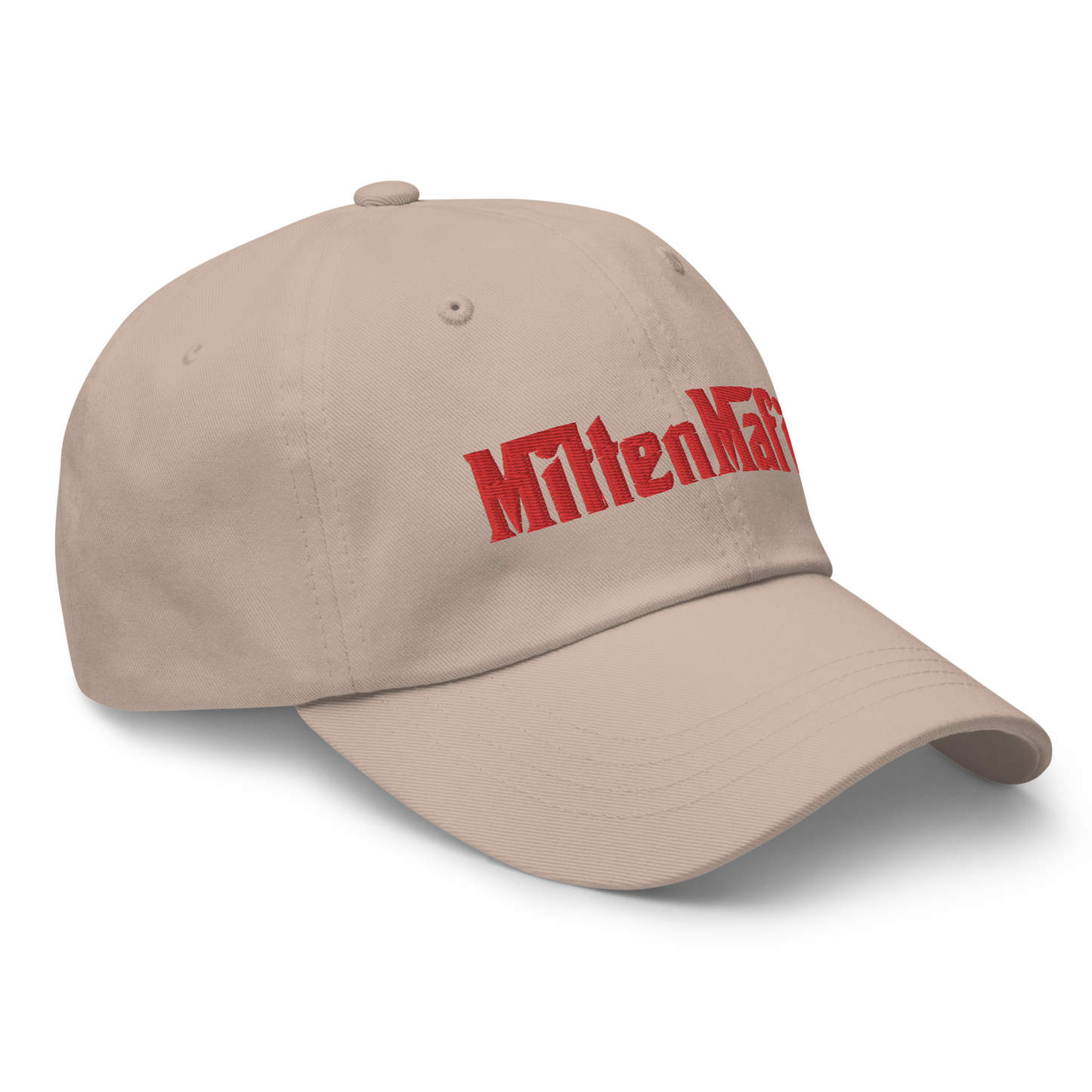 Michigan 'MittenMafia' Dad Hat (Gangster Font) | Red Embroidery