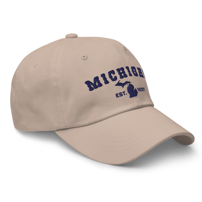 'Michigan EST 1837' Dad Hat (Western Font)