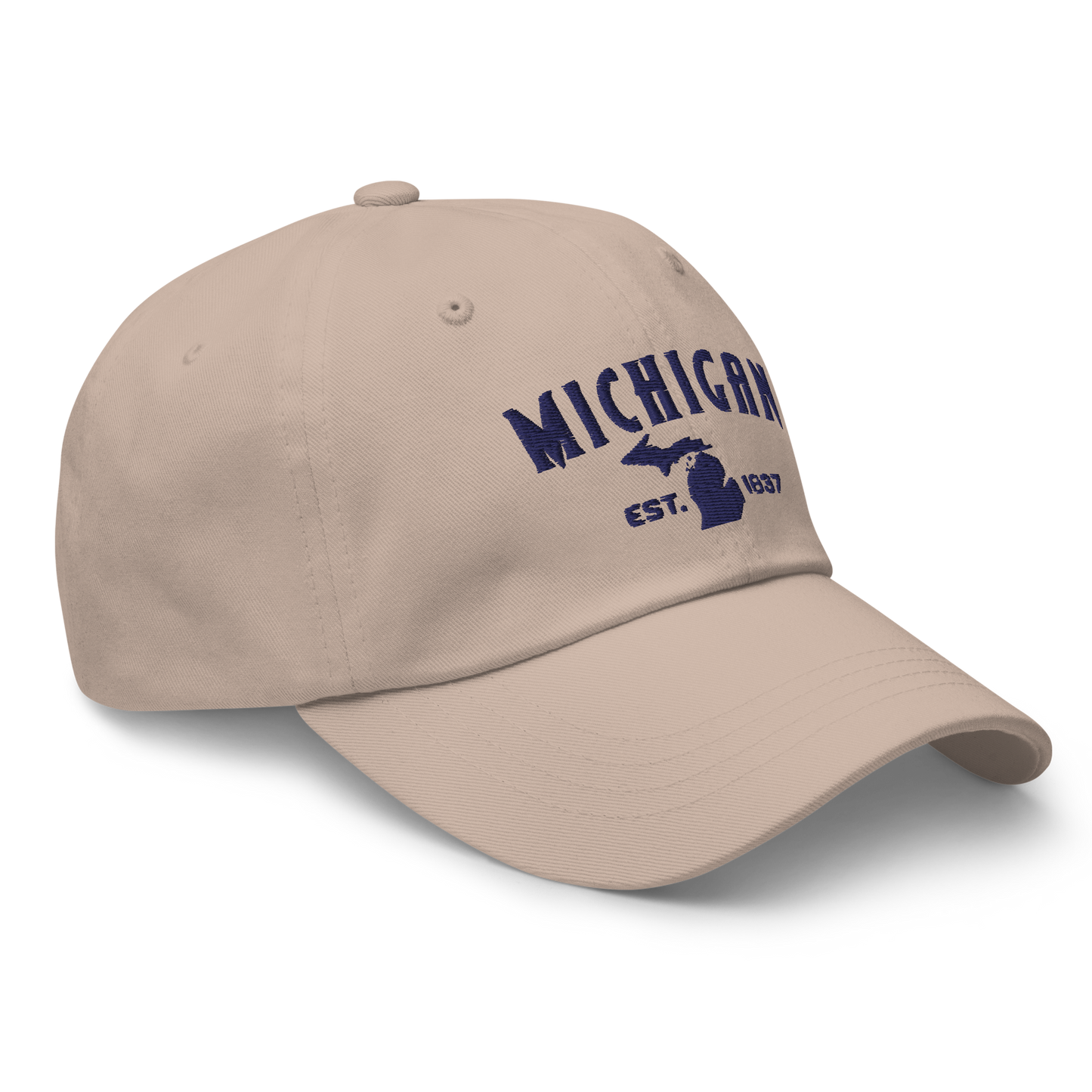 'Michigan EST 1837' Dad Hat (Vicious Mustelid Font)