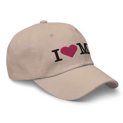 Michigan 'I ❤️ MI' Dad Hat (Typewriter Font)