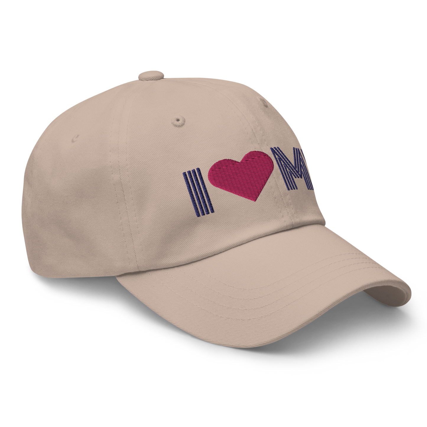 Michigan 'I ❤️ MI' Dad Hat (Metalpress Font)