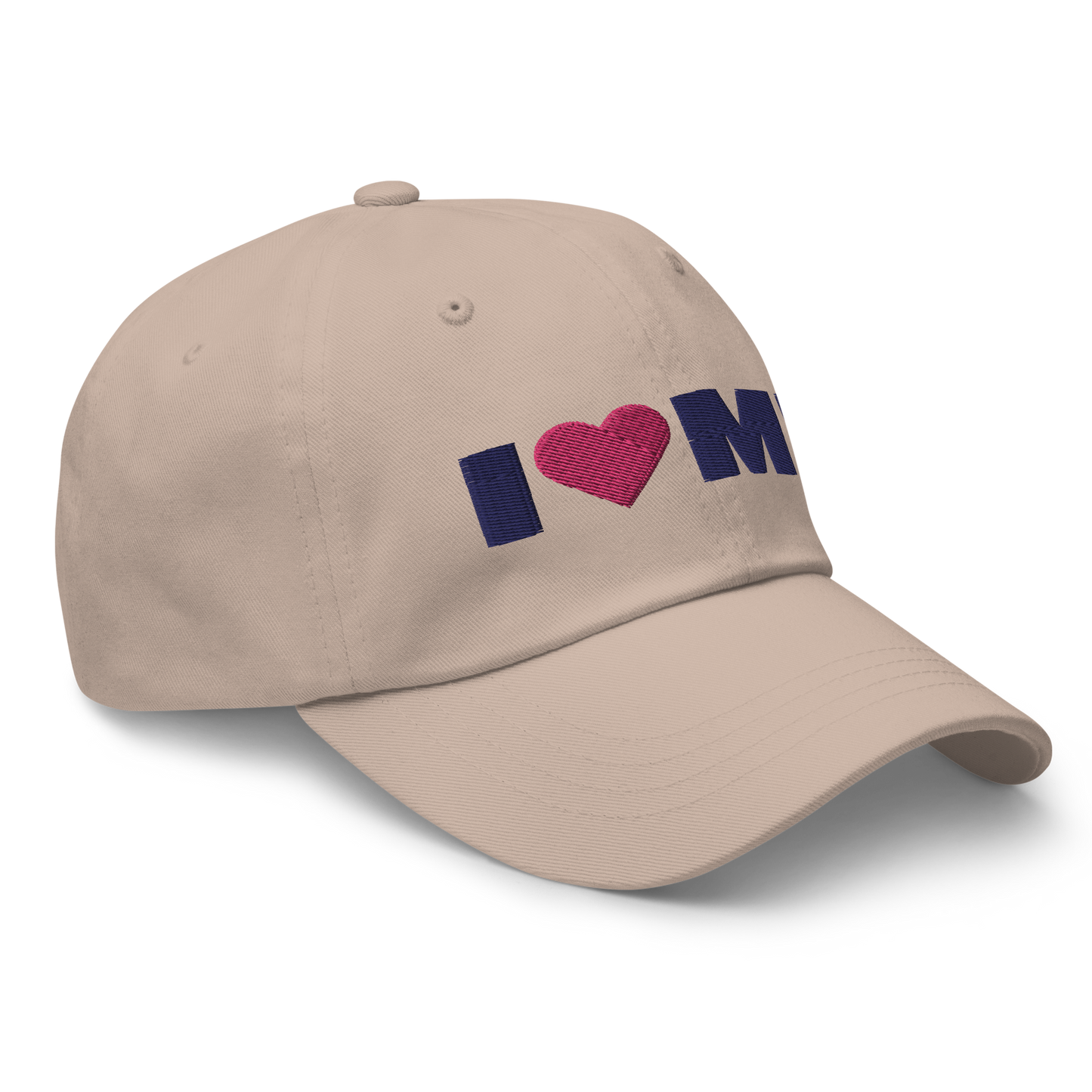 Michigan 'I ❤️ MI' Dad Hat (French Olive Font)