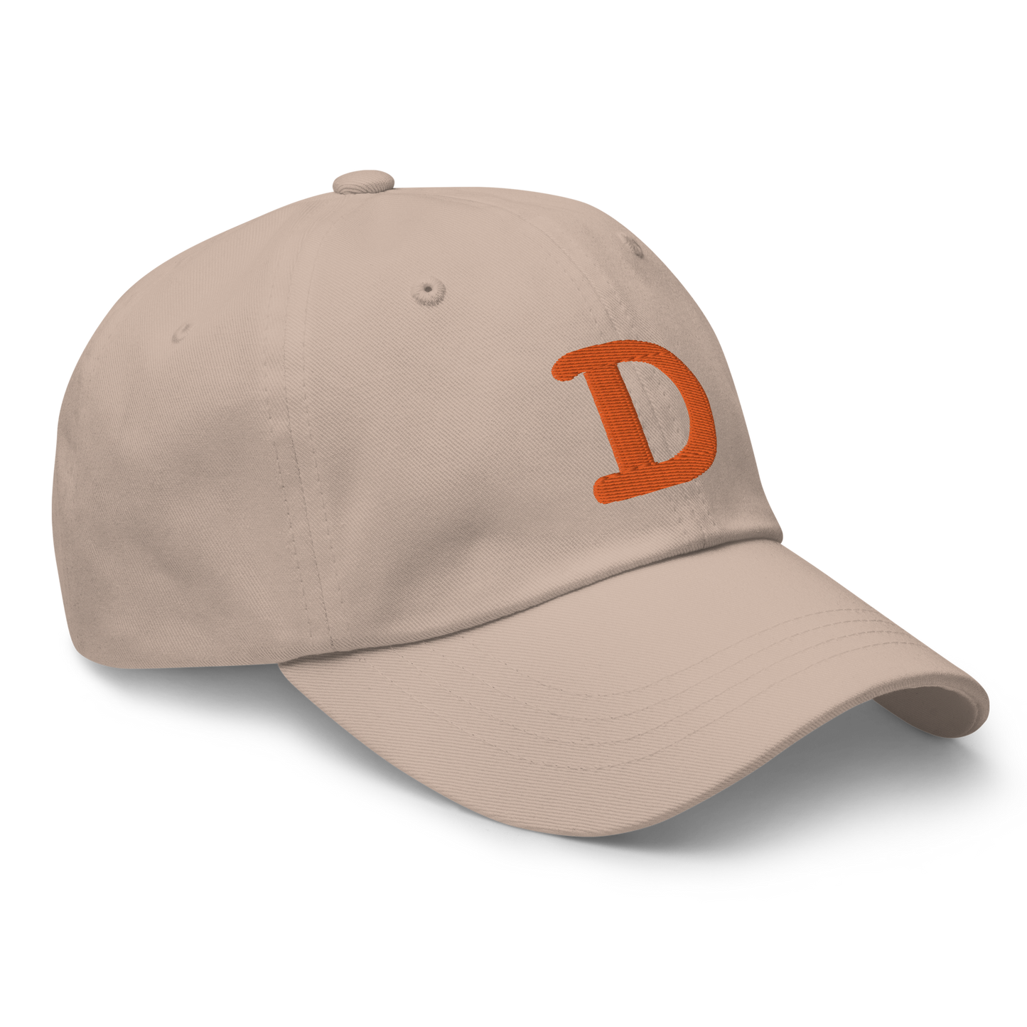 Detroit 'Old French D' Dad Hat (w/ Side Design) | Orange Embroidery