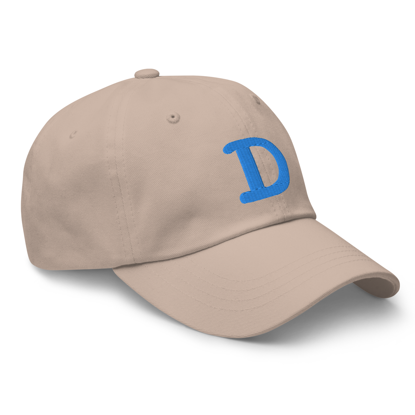 Detroit 'Old French D' Dad Hat (w/ Side Design) | Azure Embroidery