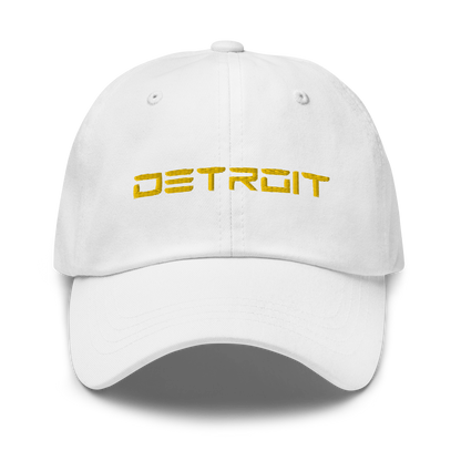 'Detroit' Dad Hat (Electric Font) | Gold Embroidery