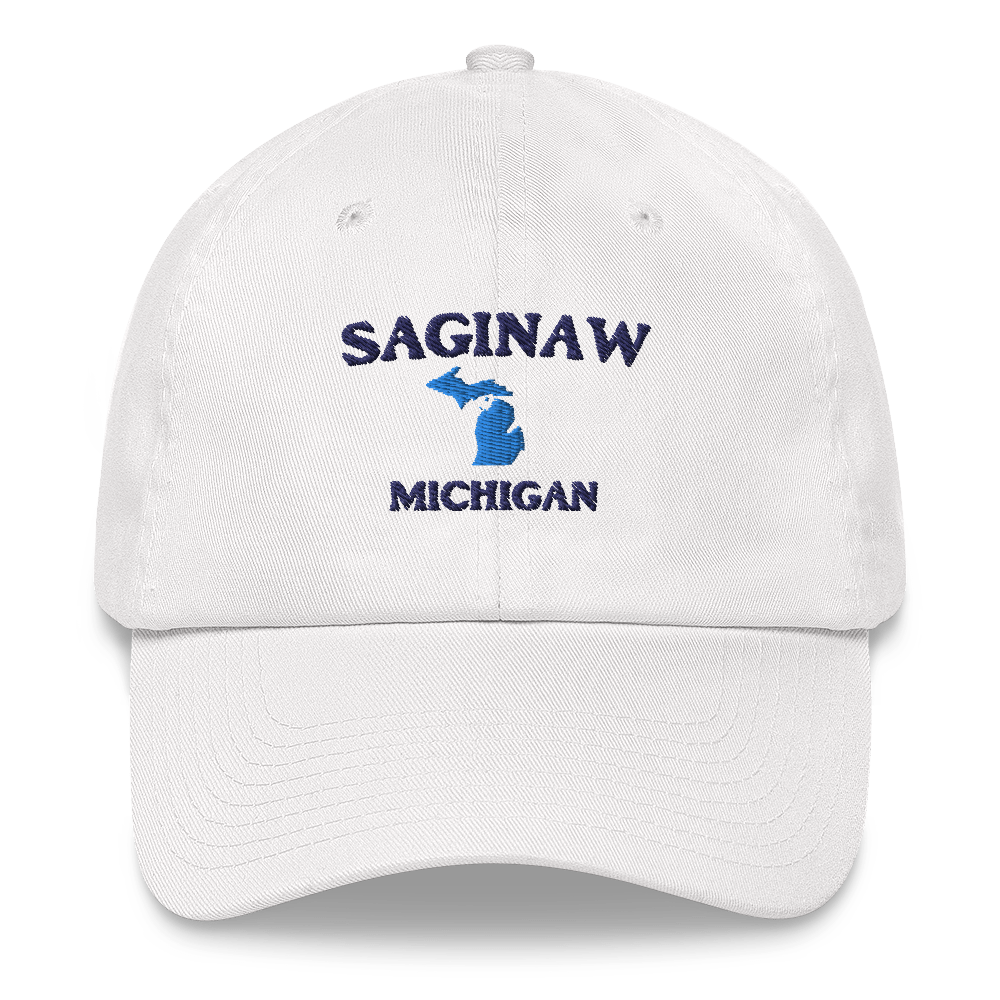 'Saginaw Michigan' Dad Hat (w/ Michigan Outline)