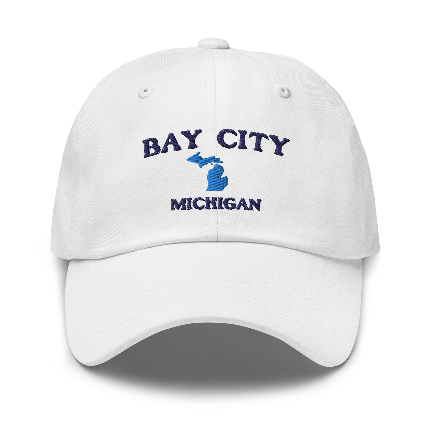 'Bay City Michigan' Dad Hat (w/ Michigan Outline)