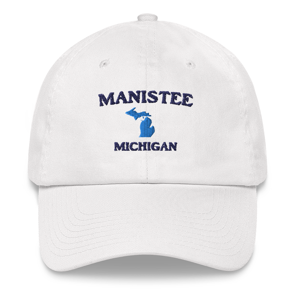 'Manistee Michigan' Dad Hat (w/ Michigan Outline)