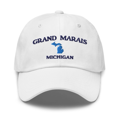 'Grand Marais Michigan' Dad Hat (w/ Michigan Outline)