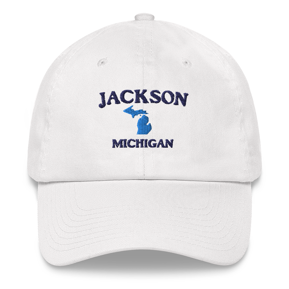 'Jackson Michigan' Dad Hat (w/ Michigan Outline)