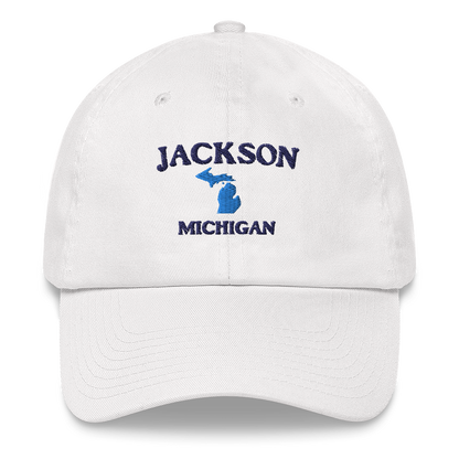 'Jackson Michigan' Dad Hat (w/ Michigan Outline)