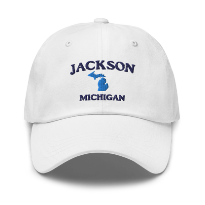 'Jackson Michigan' Dad Hat (w/ Michigan Outline)