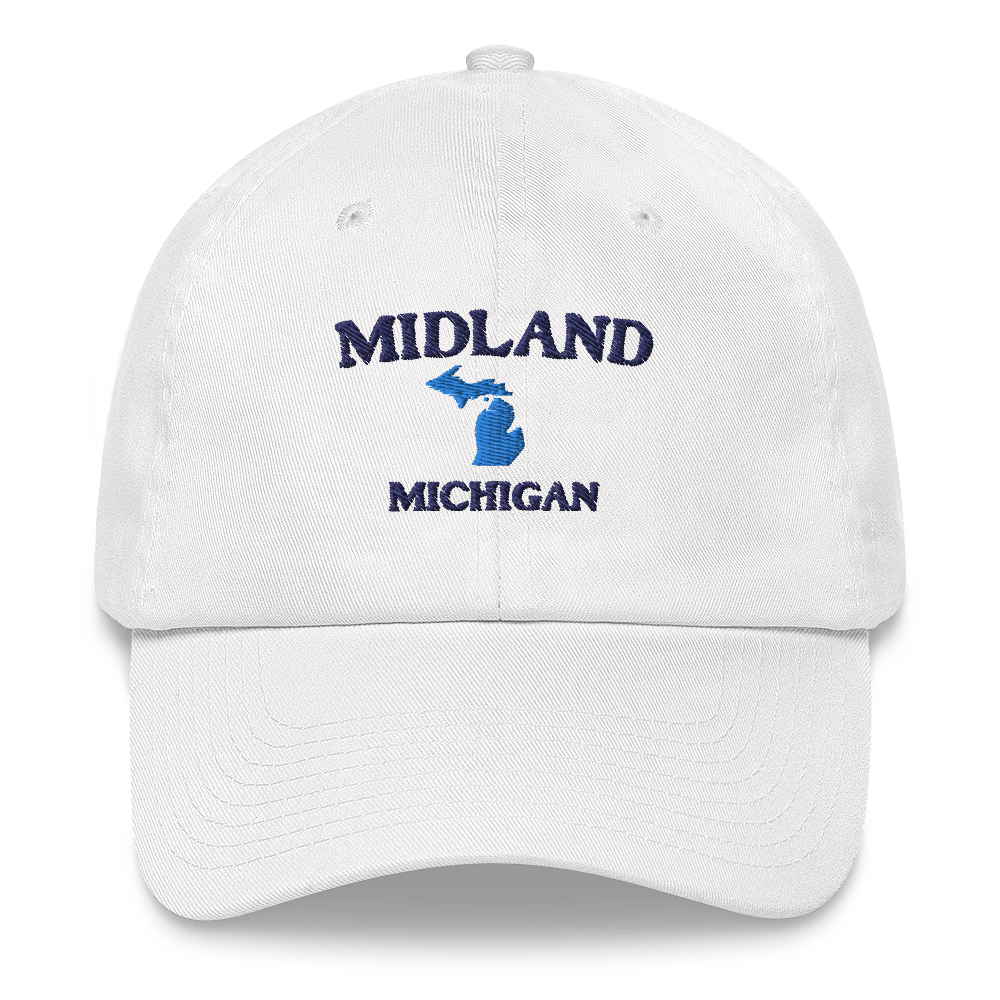 'Midland Michigan' Dad Hat (w/ Michigan Outline)