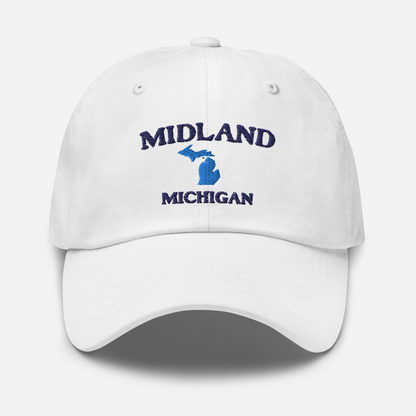 'Midland Michigan' Dad Hat (w/ Michigan Outline)