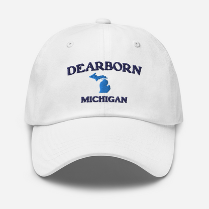 'Dearborn Michigan' Dad Hats (w/ Michigan Outline)