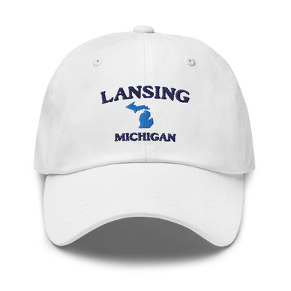 'Lansing Michigan' Dad Hat (w/ Michigan Outline)