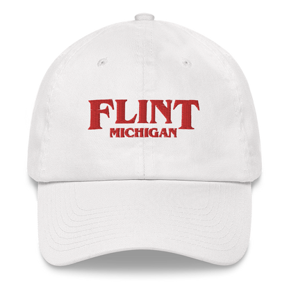 'Flint Michigan' Dad Hat (1980s Drama Parody)