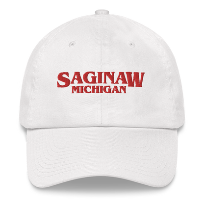 'Saginaw Michigan' Dad Hat (1980s Drama Parody)