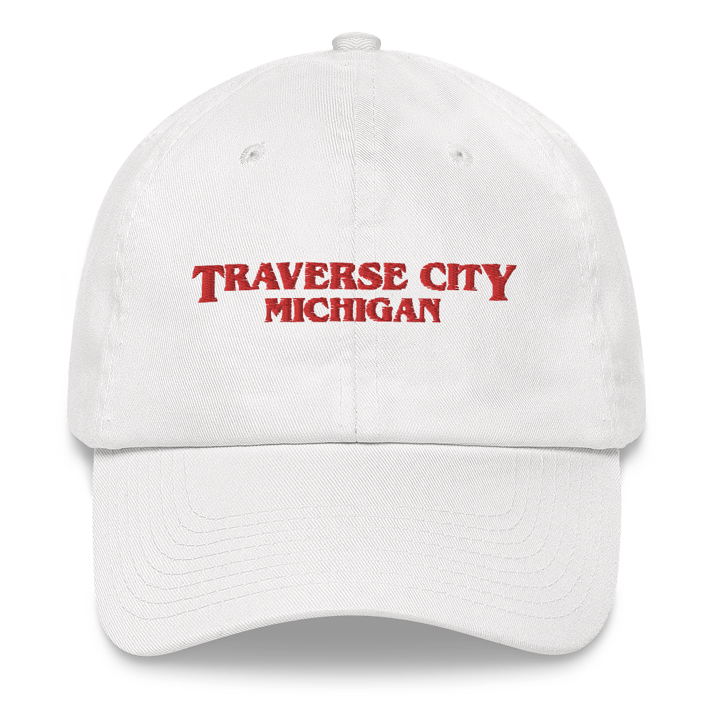 'Traverse City Michigan' Dad Hat (1980s Drama Parody)