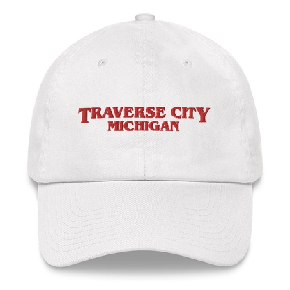 'Traverse City Michigan' Dad Hat (1980s Drama Parody)