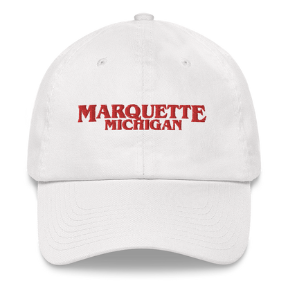 'Marquette Michigan' Dad Hat (1980s Drama Parody)