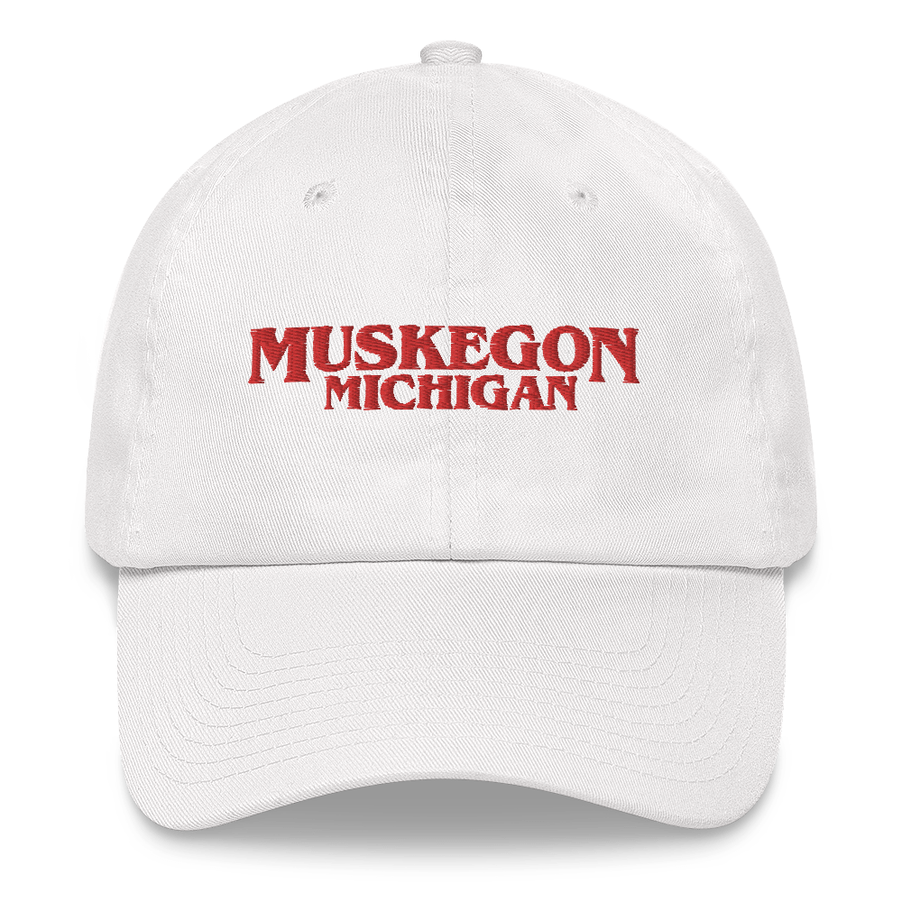 'Muskegon Michigan' Dad Hat (1980s Drama Parody)