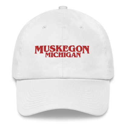 'Muskegon Michigan' Dad Hat (1980s Drama Parody)