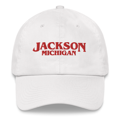 'Jackson Michigan' Dad Hat (1980s Drama Parody)