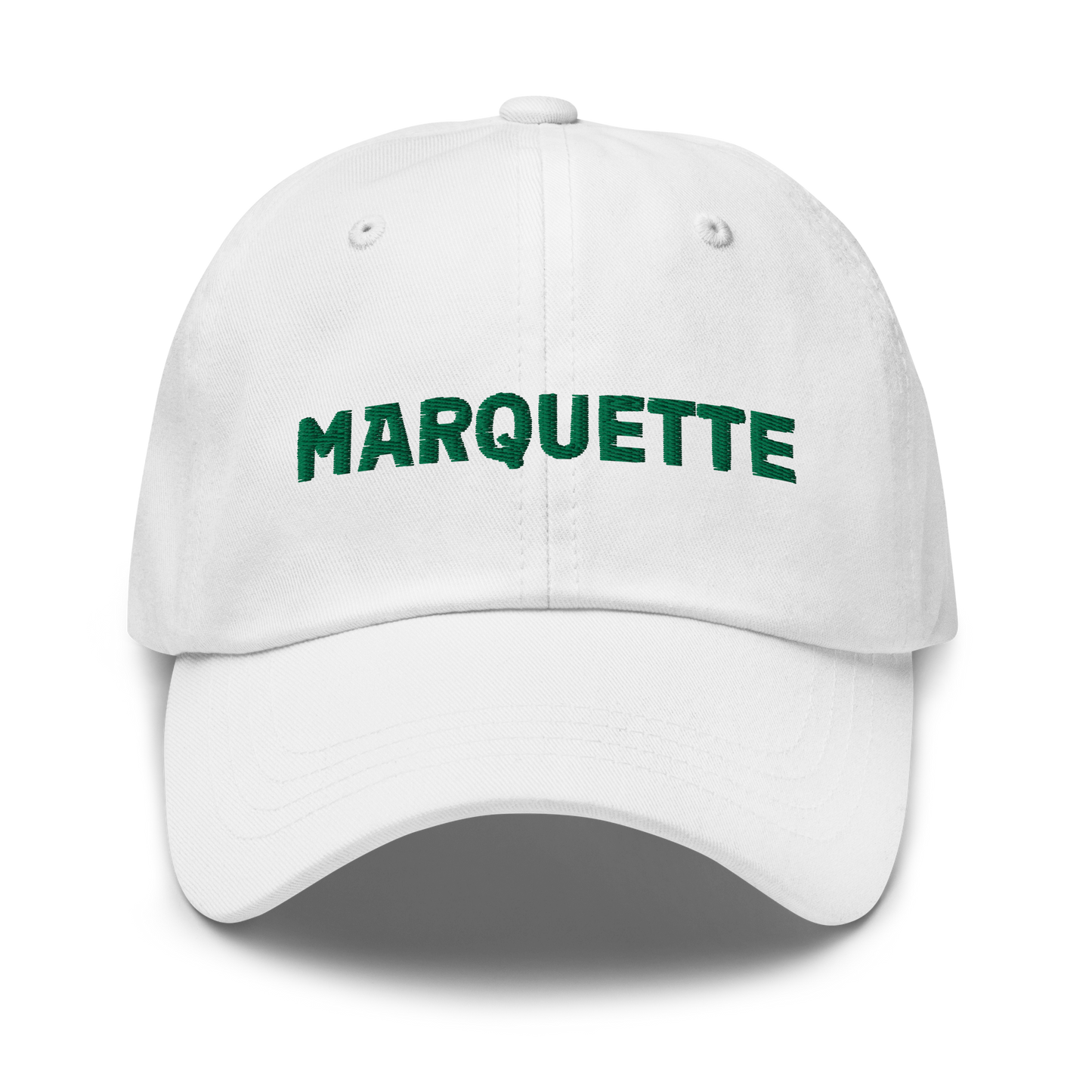 'Marquette' Dad Hat | Gold/Green Embroidery