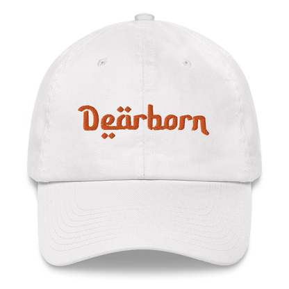 'Dearborn' Dad Hat | Orange Embroidery