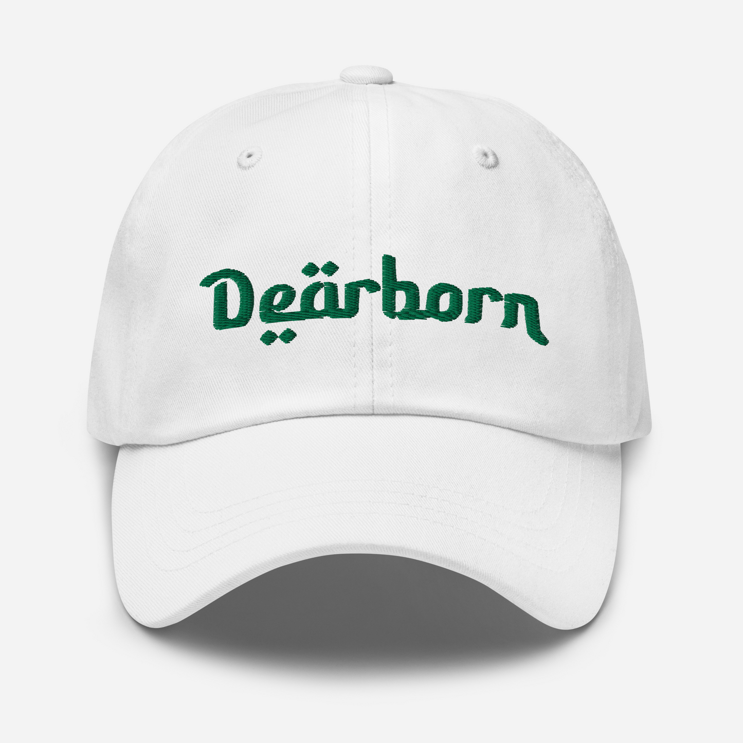 'Dearborn' Dad Hat | Green/White Embroidery