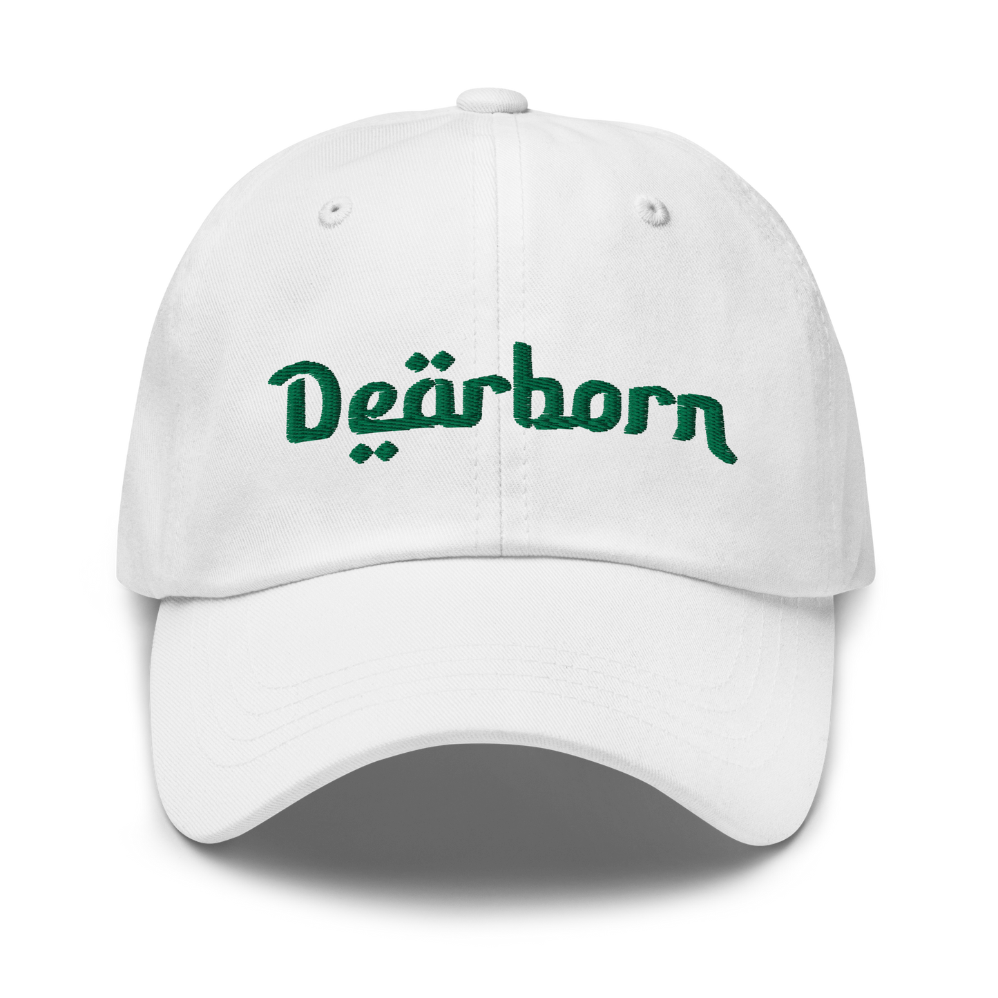 'Dearborn' Dad Hat | Green/White Embroidery