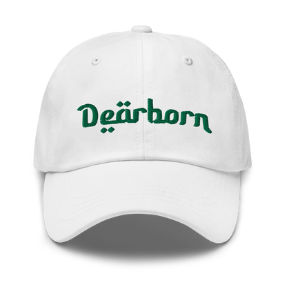 'Dearborn' Dad Hat | Green/White Embroidery