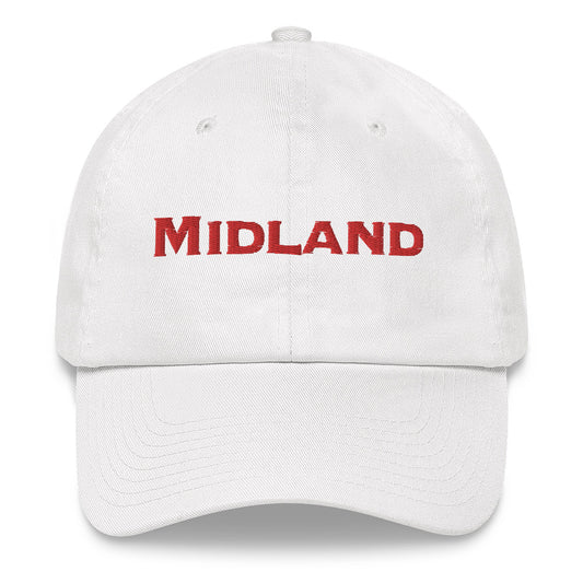 'Midland' Dad Hat | Red Embroidery