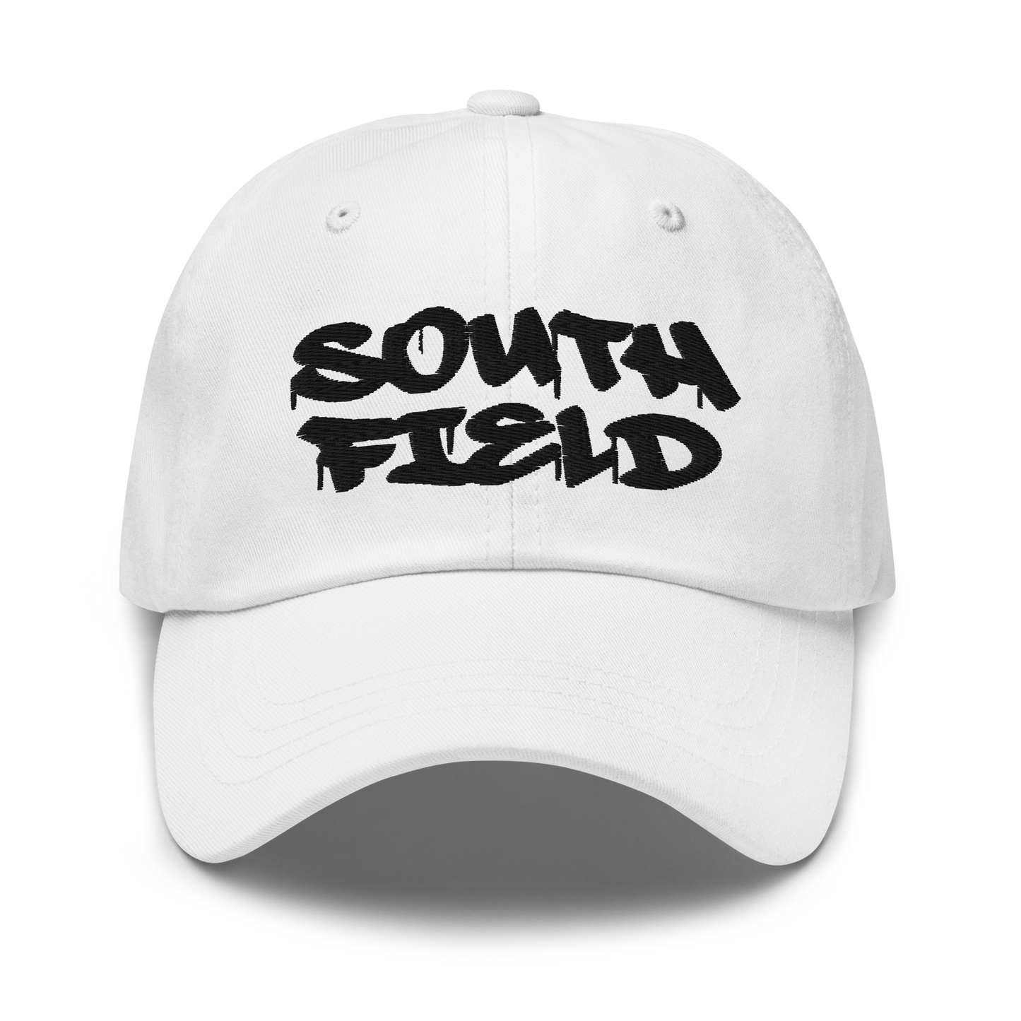 'Southfield' Dad Hat | White/Black Embroidery