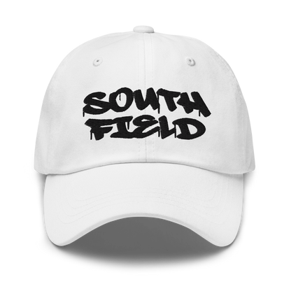 'Southfield' Dad Hat | White/Black Embroidery