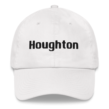 'Houghton' Dad Hat | White/Black Embroidery