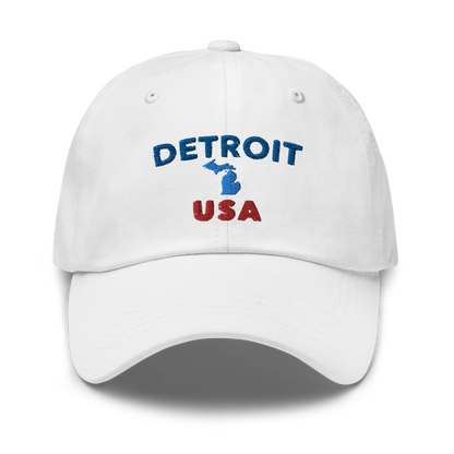 'Detroit USA' Dad Hat (w/ Michigan Outline)