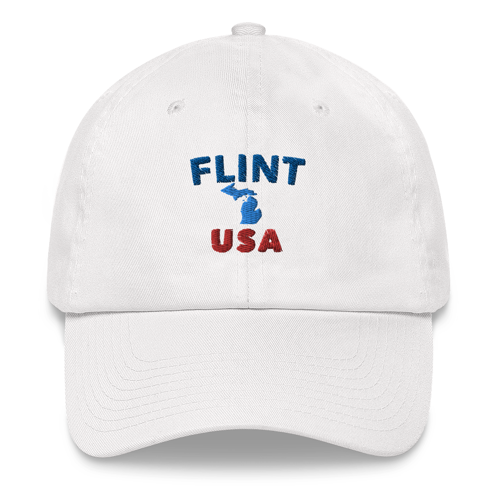 'Flint USA' Dad Hat (w/ Michigan Outline)