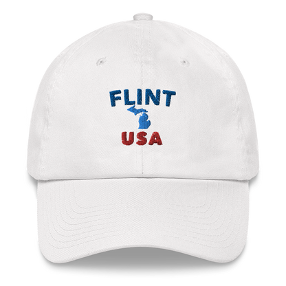 'Flint USA' Dad Hat (w/ Michigan Outline)