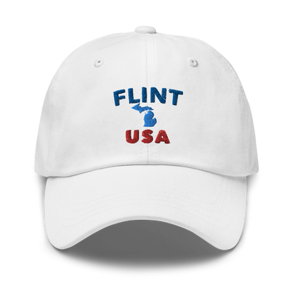 'Flint USA' Dad Hat (w/ Michigan Outline)