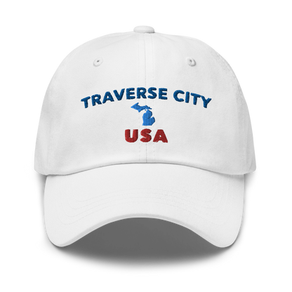 'Traverse City USA' Dad Hat (w/ Michigan Outline)