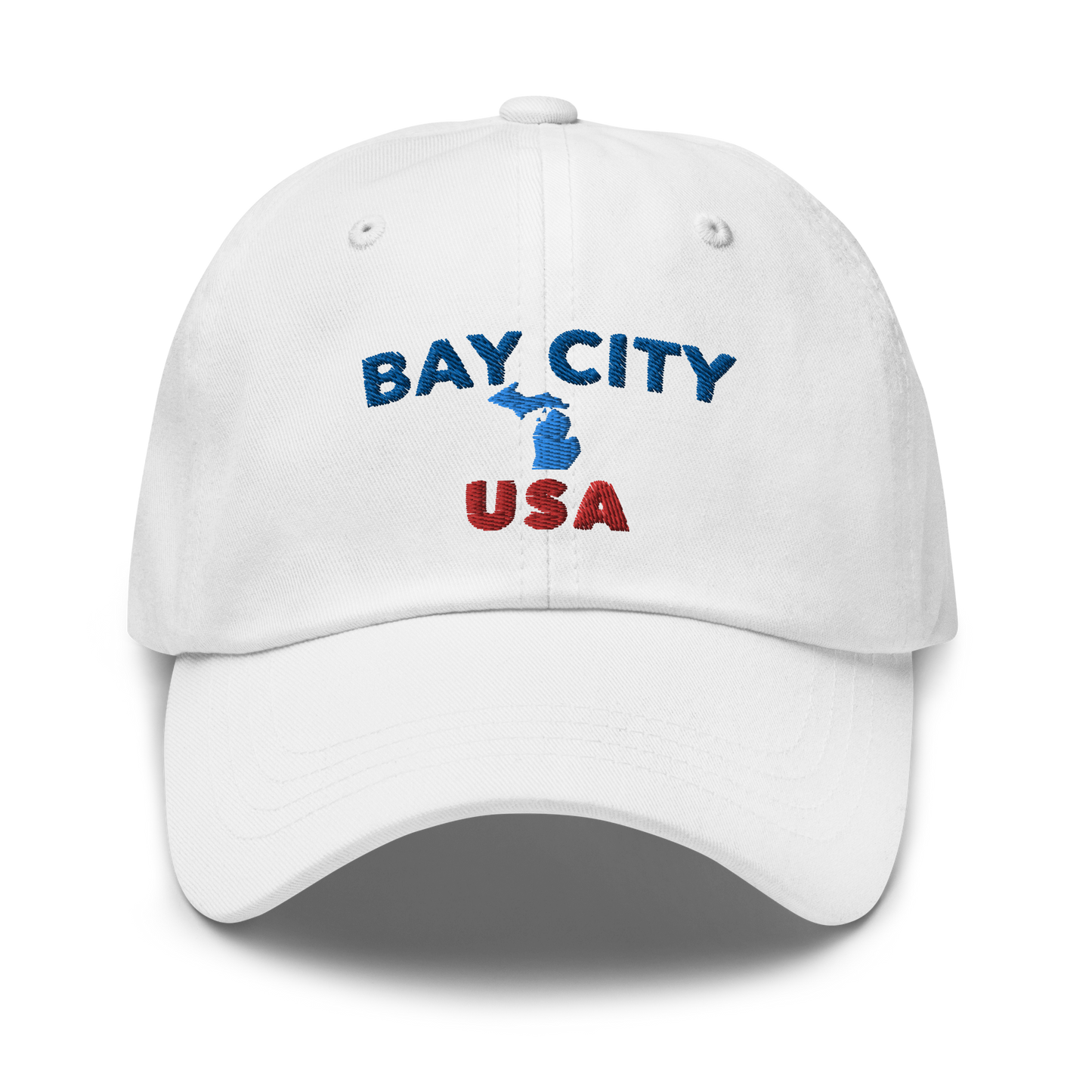 'Bay City USA' Dad Hat (w/ Michigan Outline)